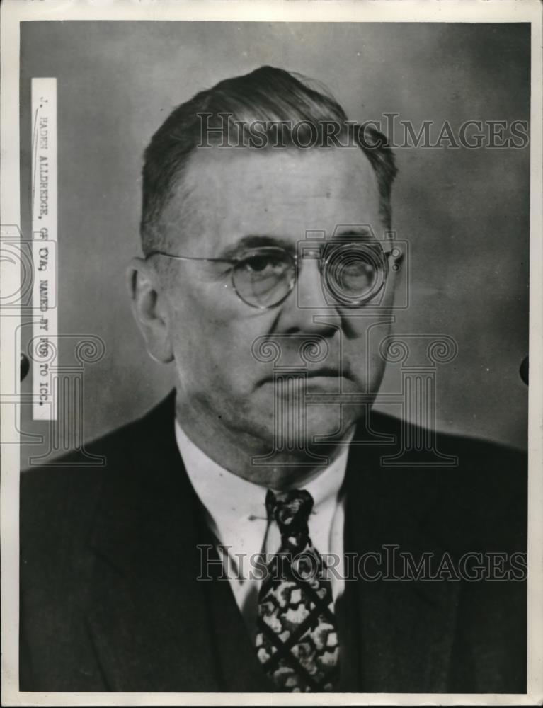 1939 Press Photo J Raden Alldredge Franklin Roosevelt ICC Director - Historic Images