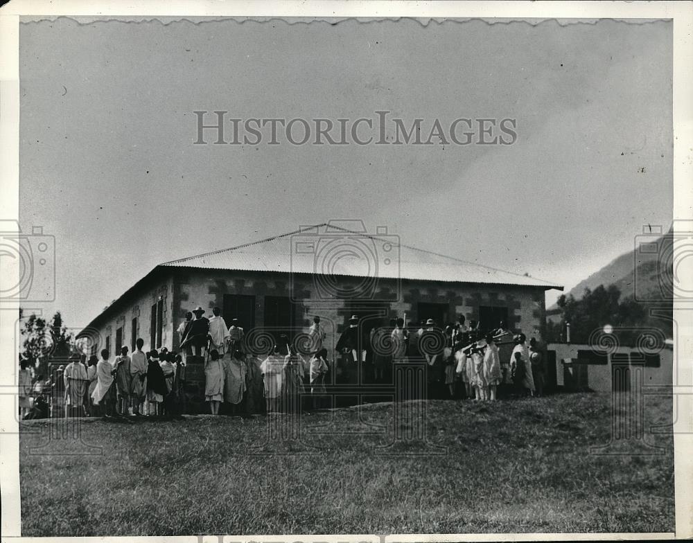 1935 Press Photo Dessie Station Hospital Eritrean Border African Camp - Historic Images