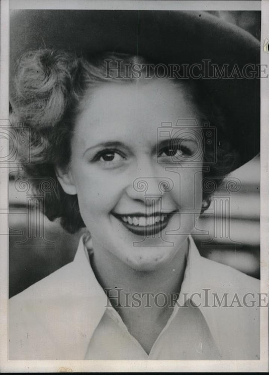 1937 Press Photo Miss Pat O'Flaherty Blonde University Missouri Beauty - Historic Images