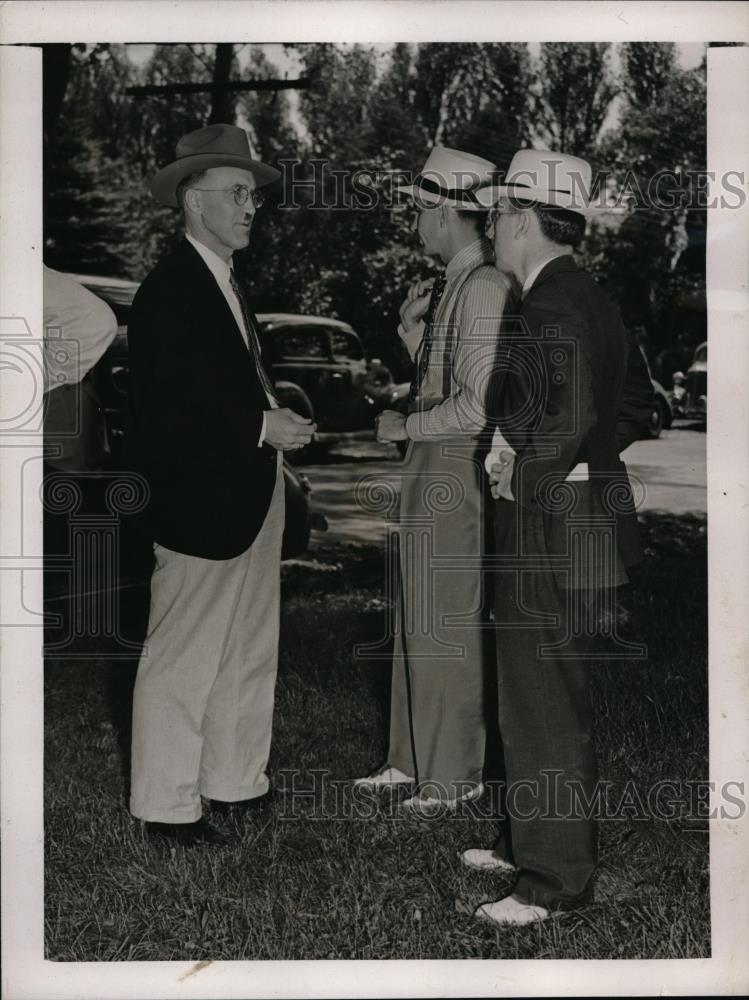 1938 Press Photo Paris, Me Atty Clyde Chapman at trial Dr Littlefield death - Historic Images