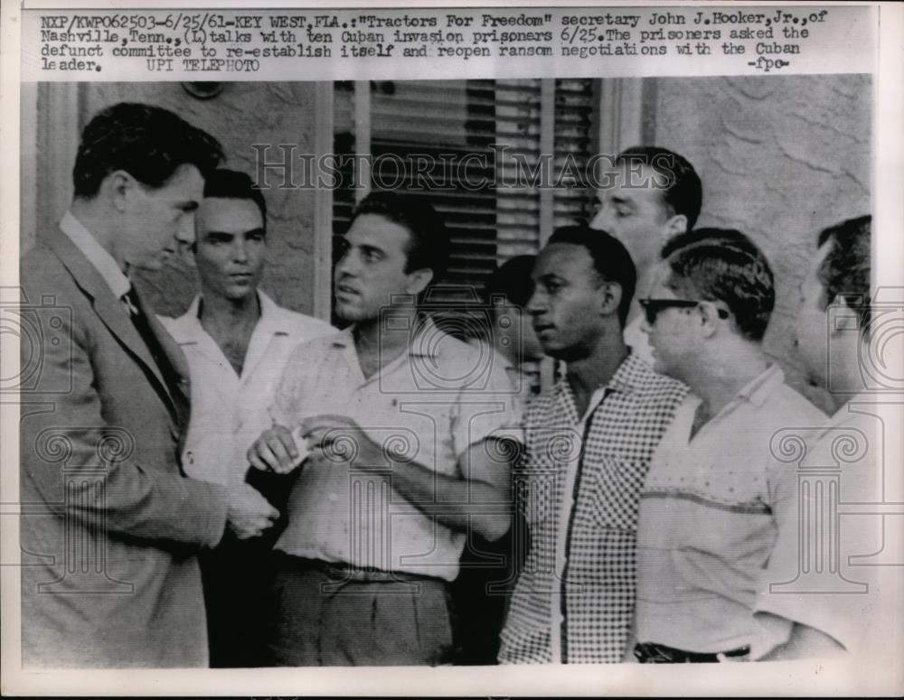 1961 Press Photo John J Hooker Jr Nashville Tennessee &quot;Tractors For Freedom&quot; - Historic Images