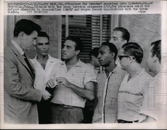 1961 Press Photo John J Hooker Jr Nashville Tennessee "Tractors For Freedom" - Historic Images