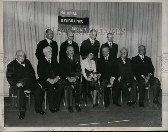 1934 Press Photo Natl Geographic Society,JJ Edson,Dr JH Core,Dr J Oliver - Historic Images