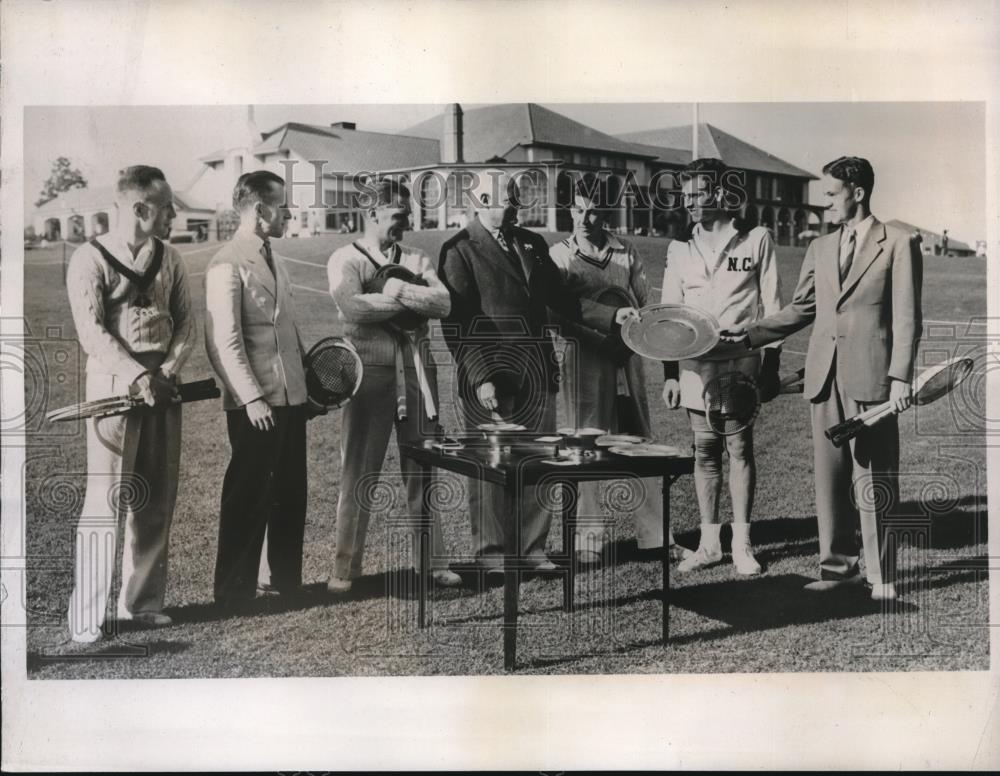 1938 Press Photo N.C. Univ. R Strain,M Cunningham,G Hall,FC Baggs,E Fuller, - Historic Images