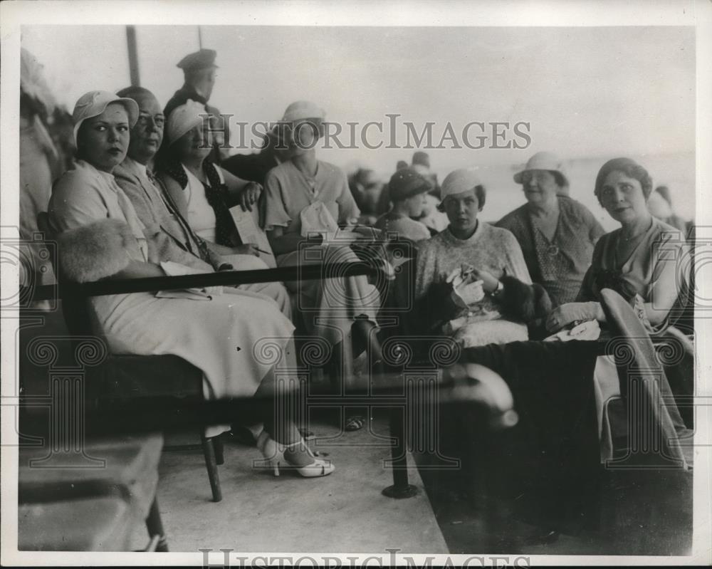 1933 Press Photo Hialeah Park, Fla, B Bohn,C Bohn,Mrs Andrews,Hines,Butte,Hones - Historic Images