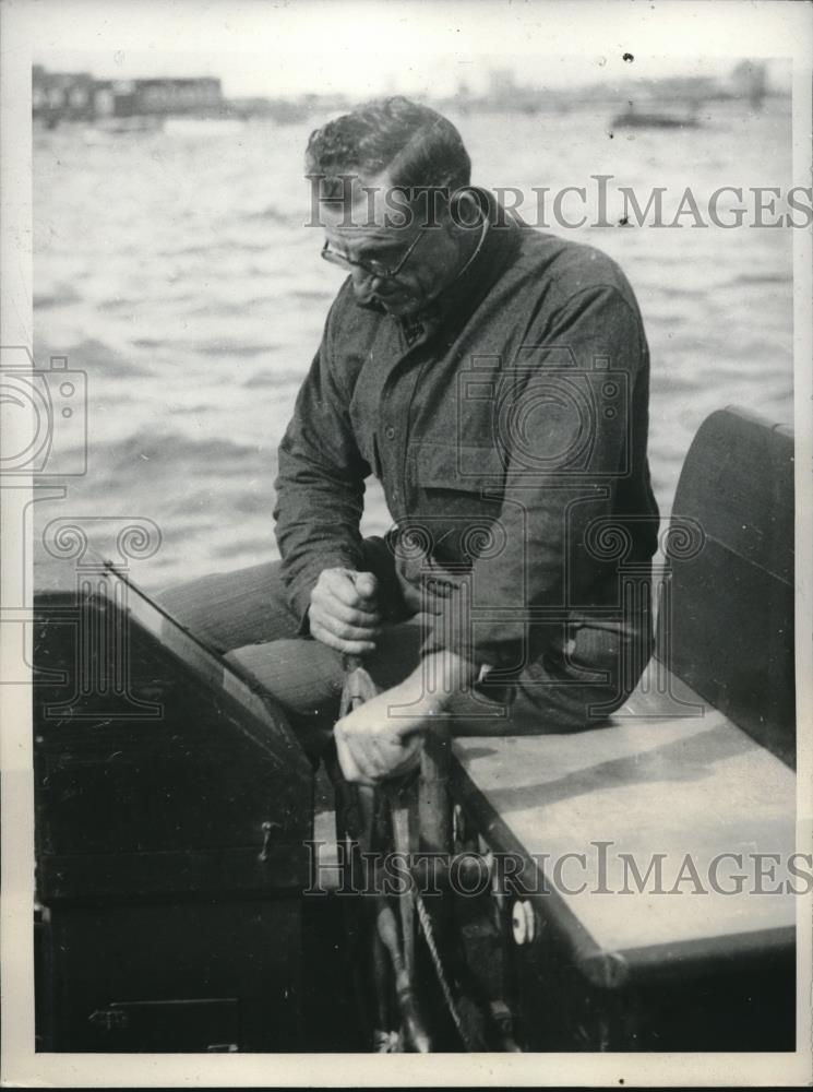 1932 Press Photo Edward Miles Memphis Businessman Sailing World - Historic Images