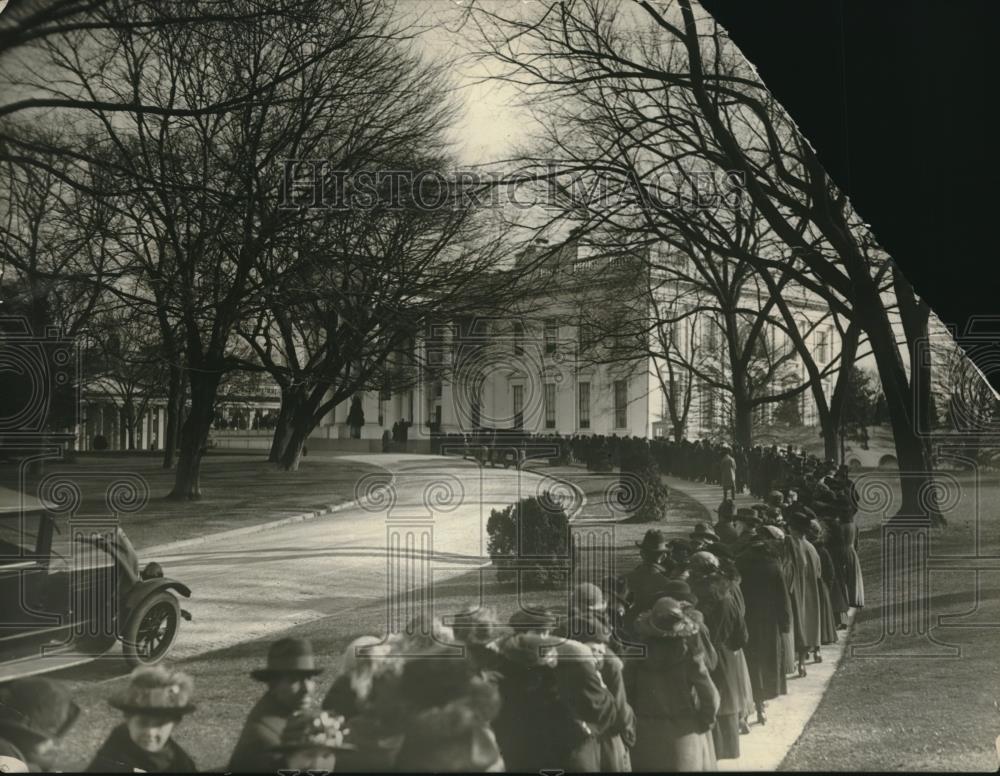 1922 Press Photo New Years reception crowd at the White House - Historic Images