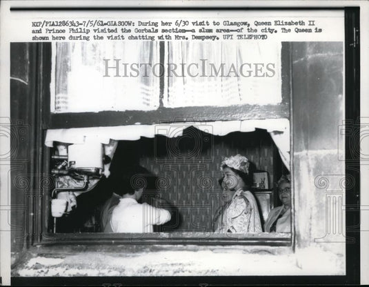 1961 Press Photo Glasgow,queen Elizabeth II & Prine Philip visit - neb61019 - Historic Images