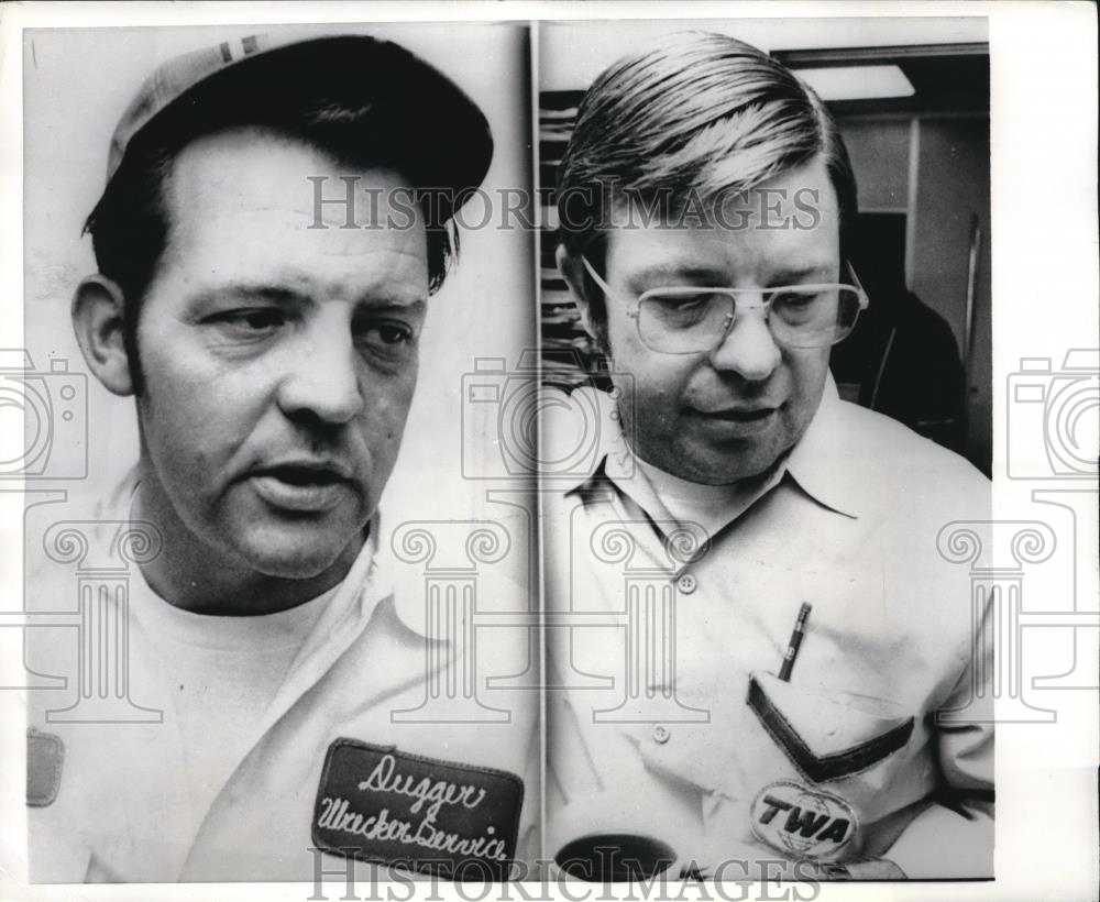 1971 Press Photo Albuquerque, N.M Vic Dugger, R Simpson suspects in hijacking - Historic Images
