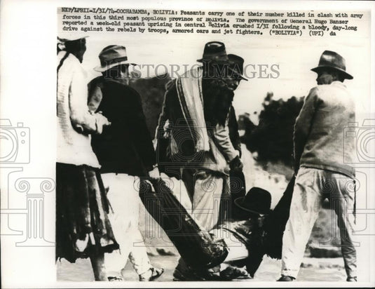 1974 Press Photo Cochabamba Bolivia Country Hugo Banzer General - Historic Images