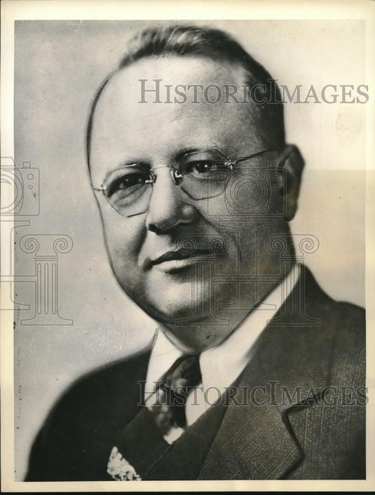 1937 Press Photo Judge Paul Gadola, Genesee County Circuit Court - Historic Images