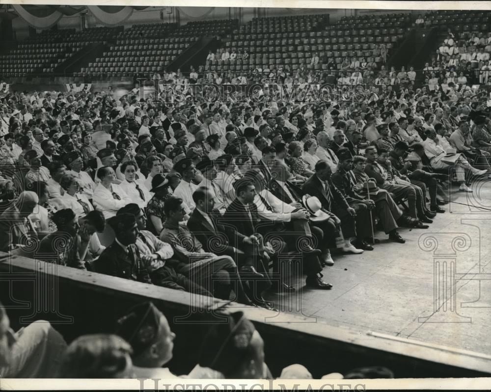 1937 Press Photo National Encampment of the VFW in Buffalo, New York - Historic Images