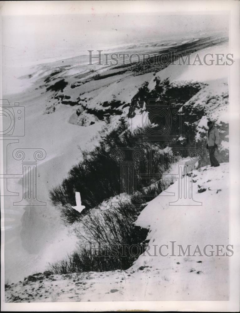 1949 Press Photo Wayne Yohe trapped and died in heavy blizzard in Cheyenne Wyo. - Historic Images