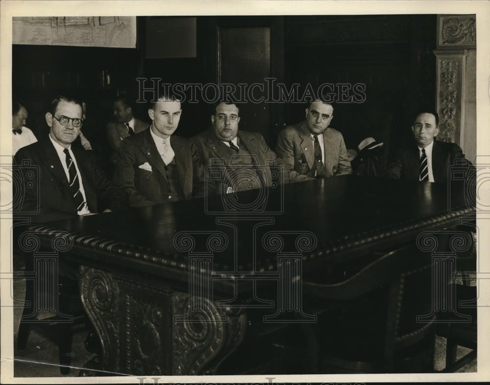 1934 Press Photo Edward Murphy, Kenneth Vincent Jr, David Lebaff, WM Underwood - Historic Images