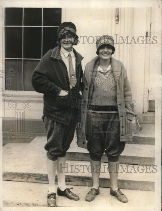 1927 Press Photo Catherine Odoi and Grace Healey Hiked to Capital to Meet Pres. - Historic Images