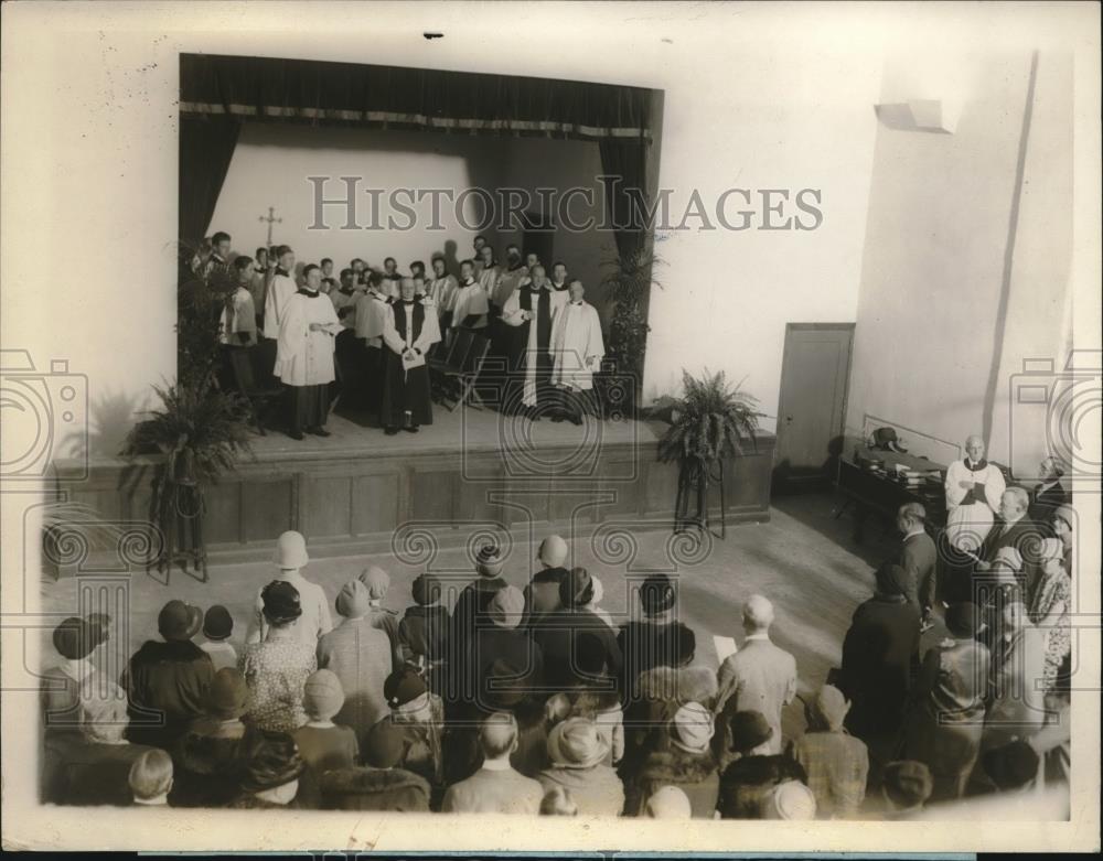 1928 Press Photo Bishop William T Manning Parish Heavenly Rest - neb65975 - Historic Images