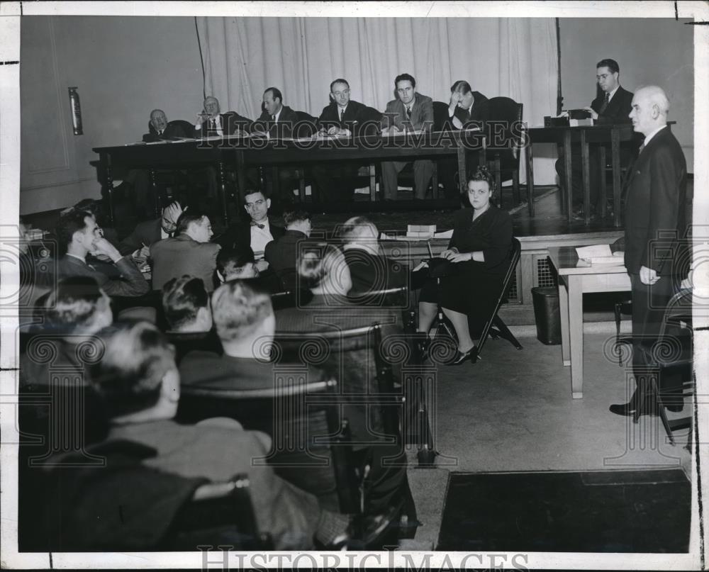 1944 Press Photo D.C. Philip Murray Before War Labor Board, Morrow, Bransome - Historic Images