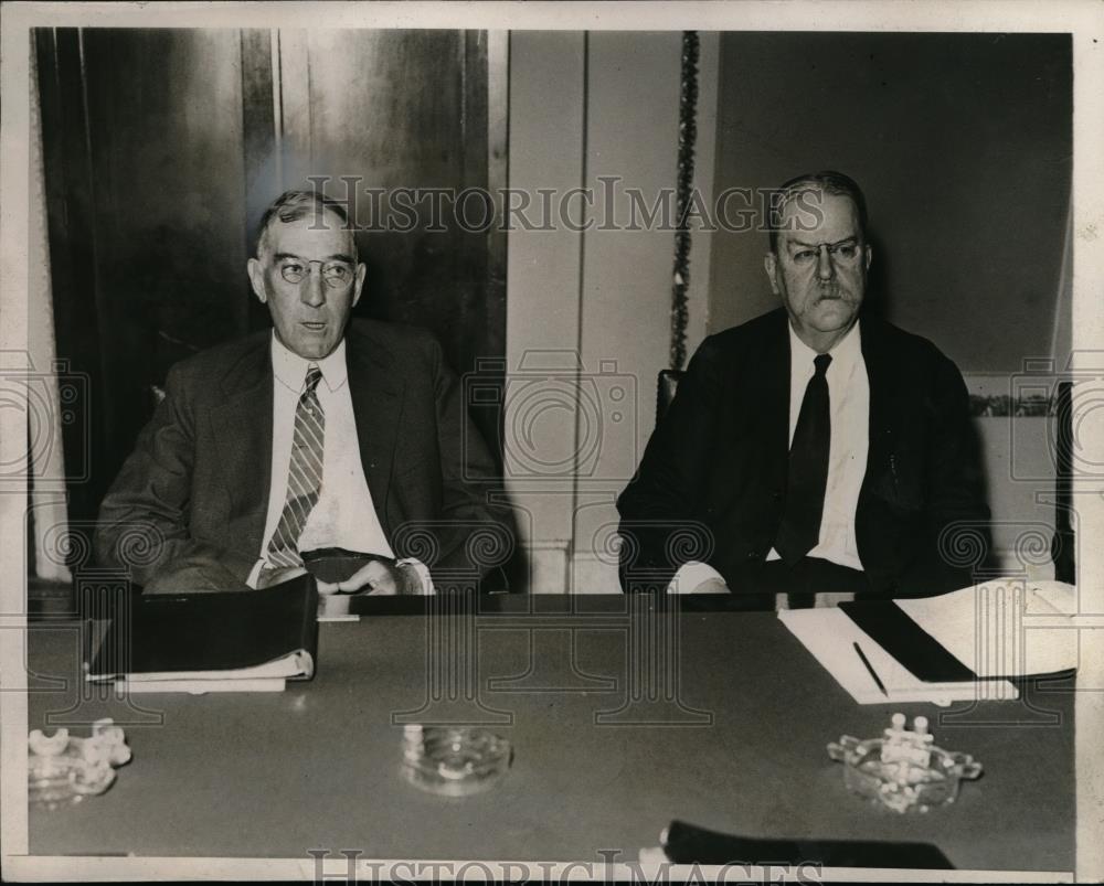 1933 Press Photo Interstate XCommerce Comm. Carrol Miller, Sen H Kean - Historic Images