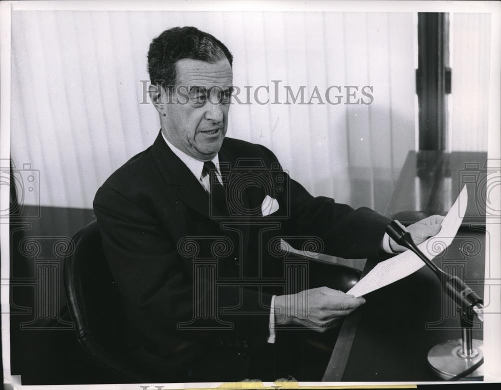 1962 Press Photo Chicago, Inland Steel Co chairman Joseph Block - Historic Images