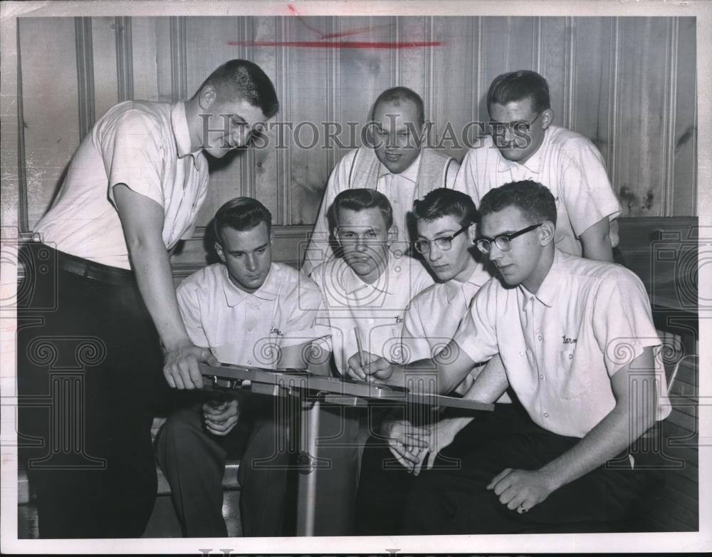 1960 Press Photo Parm Bowling, R. Abend, C. Siebert, N. Soika, A. Bloesinger - Historic Images