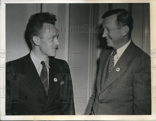 1942 Press Photo Dr. William B. Koutz Dr. John R. Smith Heart Association - Historic Images