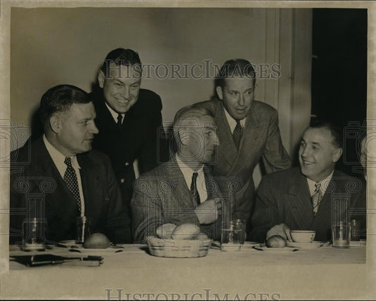 Press Photo Lt Ed Erdlatz,EE Miller,Ray Schwartz,K Molesworth,J Skeeketski - Historic Images