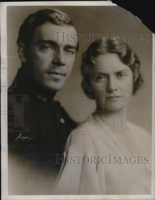 1933 Press Photo Princess Sibylla and Husband Prince Gustaf Adolf of Sweden. - Historic Images