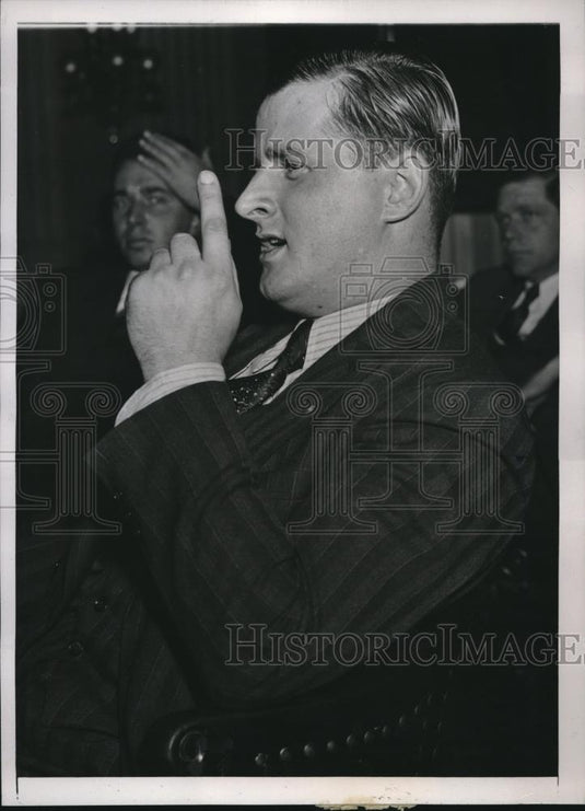 1938 Press Photo Zygmund Dorbzynksi Detroit Automobile Workers Organizer - Historic Images