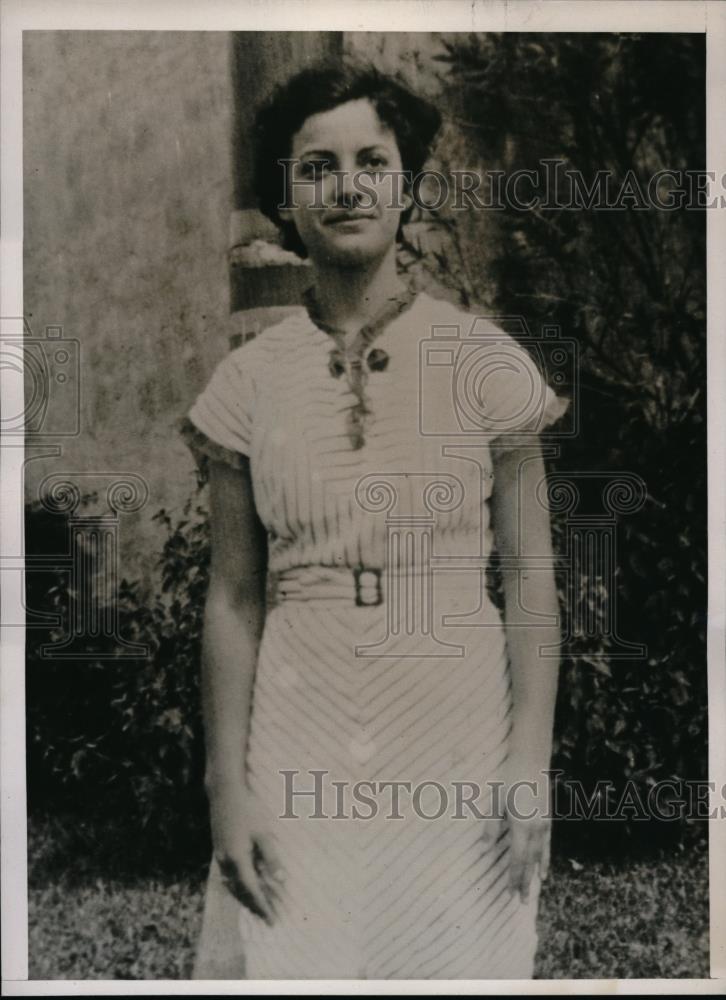 1938 Press Photo Claudine McCall, wife of kidnapper/killer Franklin McCall - Historic Images