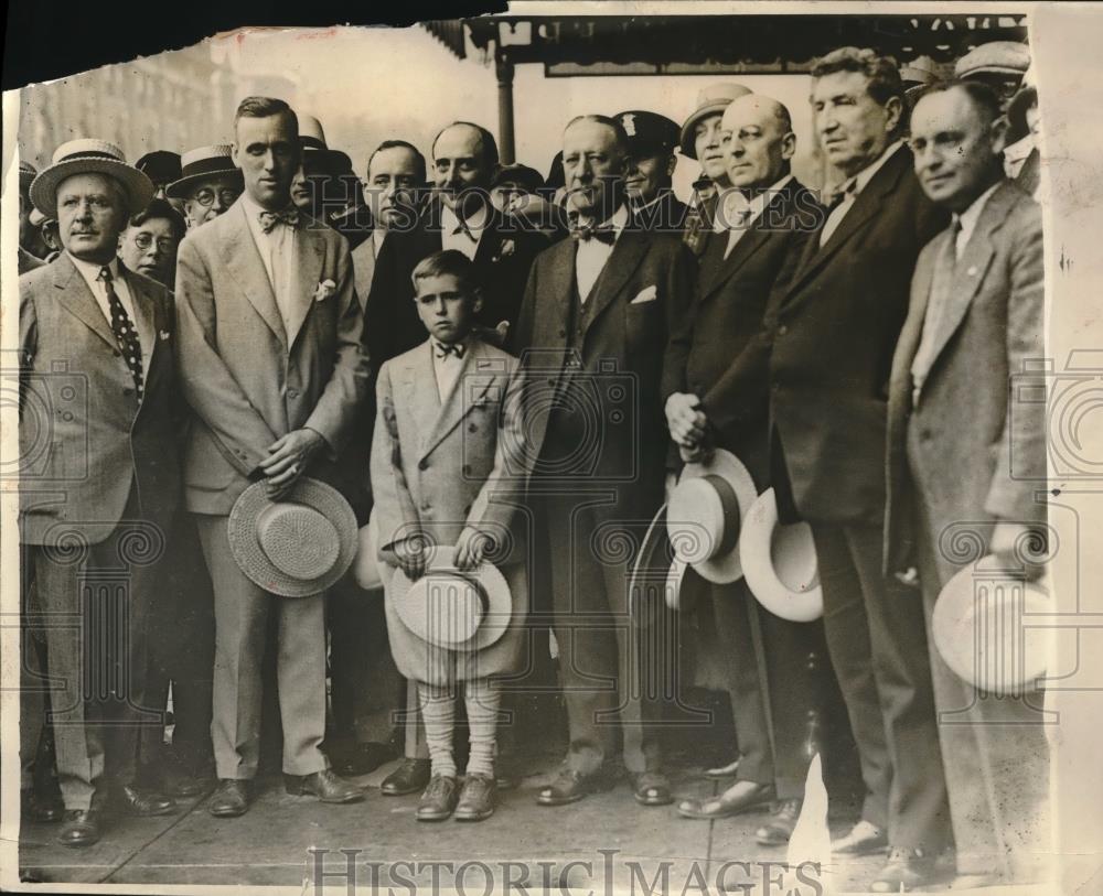 1926 Press Photo John Linuahan, Commisioner John Love, Mayor Frank Schwab - Historic Images