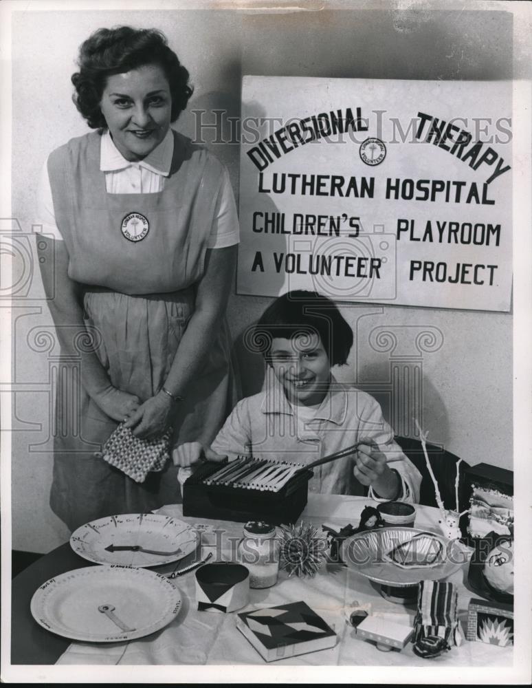1959 Press Photo Carl J Hagedorn Sharon Jozsa Lutheran Hospital - neb66005 - Historic Images