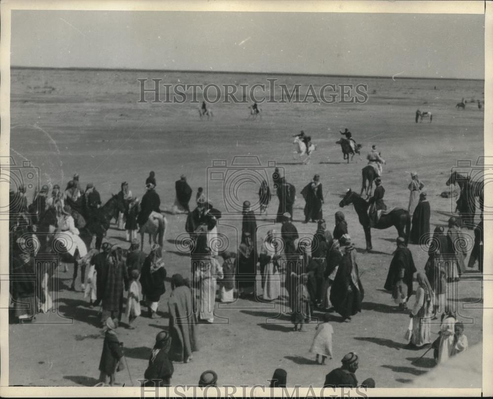 1932 Press Photo Hassan&#39;s Camp horse races in the afternoon - Historic Images