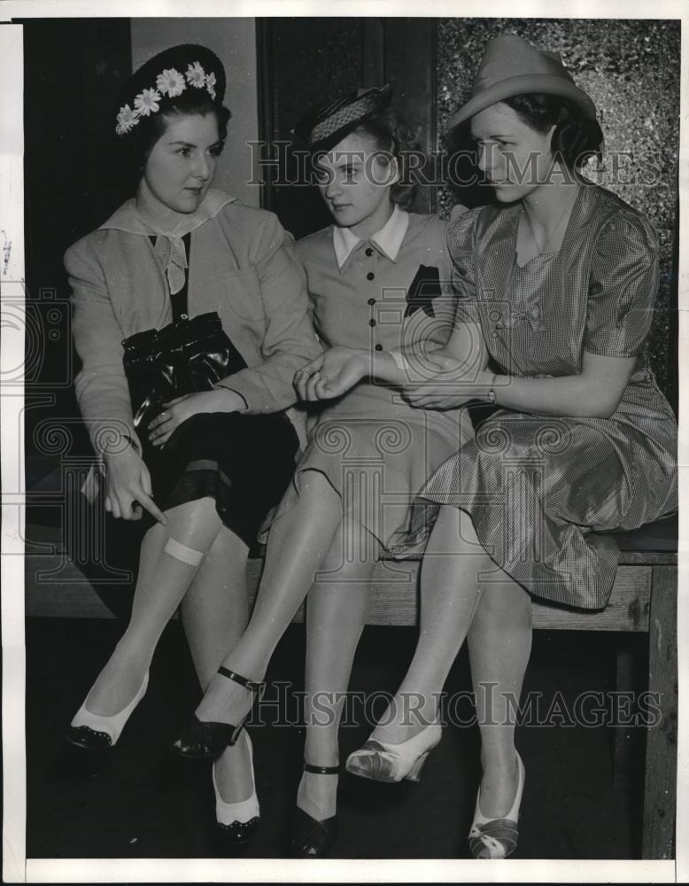 1940 Press Photo Peggy Glasheen Ellen Bertram Pauline Vaughn Assault Victims - Historic Images