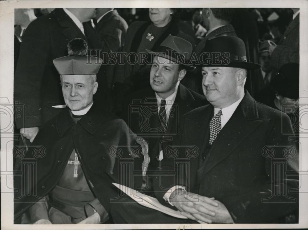 1939 Press Photo Bishop William Manning Episcopal Church James Farley Postmaster - Historic Images