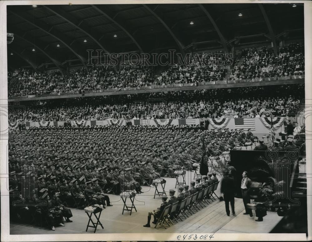 1938 Press Photo Graduation ceremonies of Lane Technical High School, Chicago - Historic Images