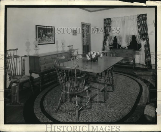 1933 Press Photo A western style of dining room furniture - neb65865 - Historic Images