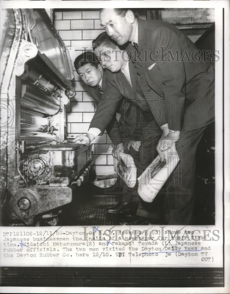 1959 Press Photo Hideichi Matusumura Makashi toyada Dayton Daily News - Historic Images