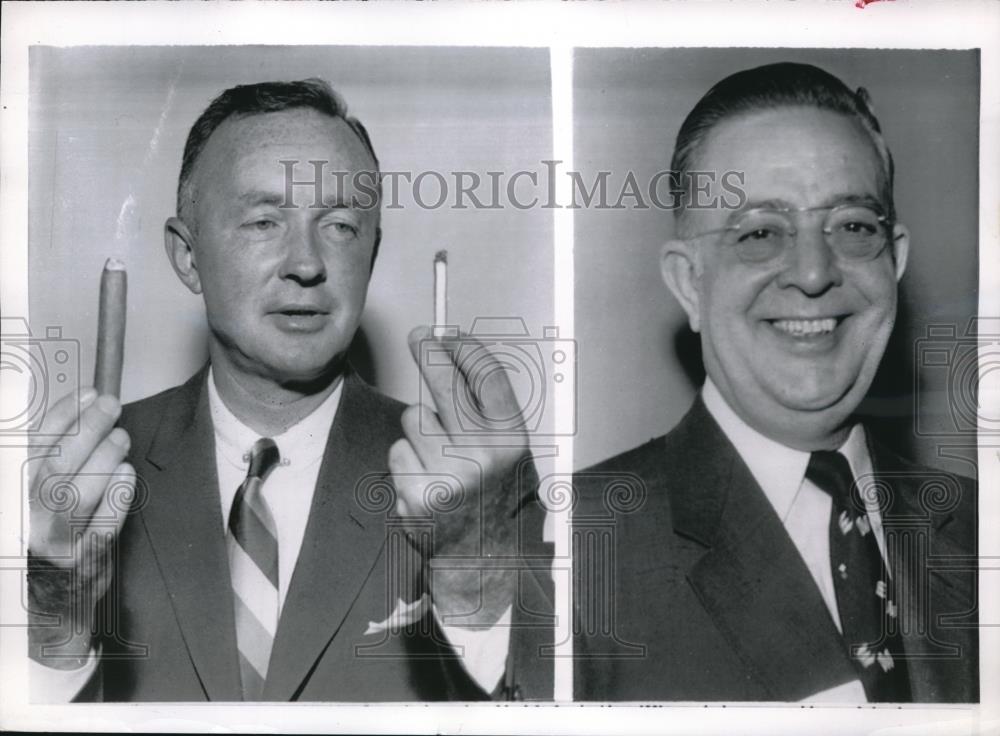 1954 Press Photo Dr. Charles J. Cameron, Dr. Edward J. McCormick - neb65235 - Historic Images