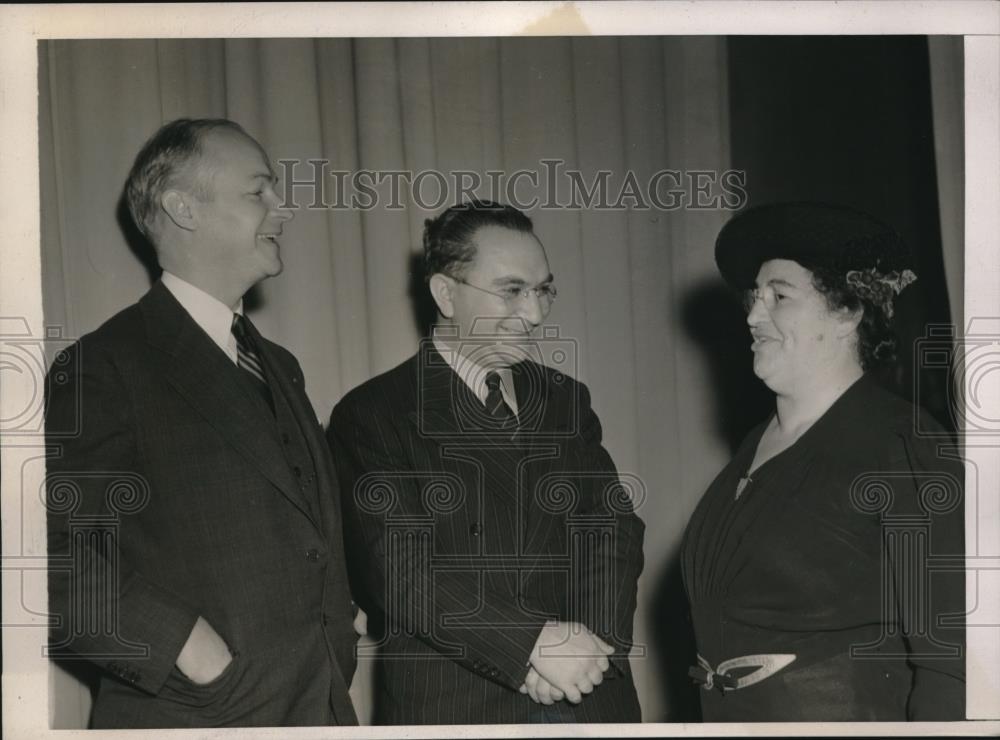 1938 Press Photo Rev. Hugh Darsie, Frederick Dannick &amp; Mrs. Abeles protest Nazis - Historic Images