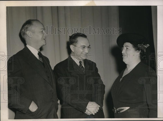 1938 Press Photo Rev. Hugh Darsie, Frederick Dannick & Mrs. Abeles protest Nazis - Historic Images