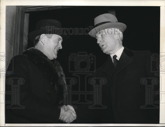 1939 Press Photo D.C> Sec of State Cordell Hull, Brazilian Osvaldo Aranha - Historic Images
