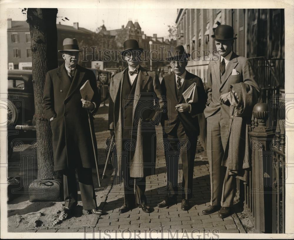 1931 Press Photo Navy League Comm, N Macy,Wm Gardiner,D Robinson,HC Lodge - Historic Images