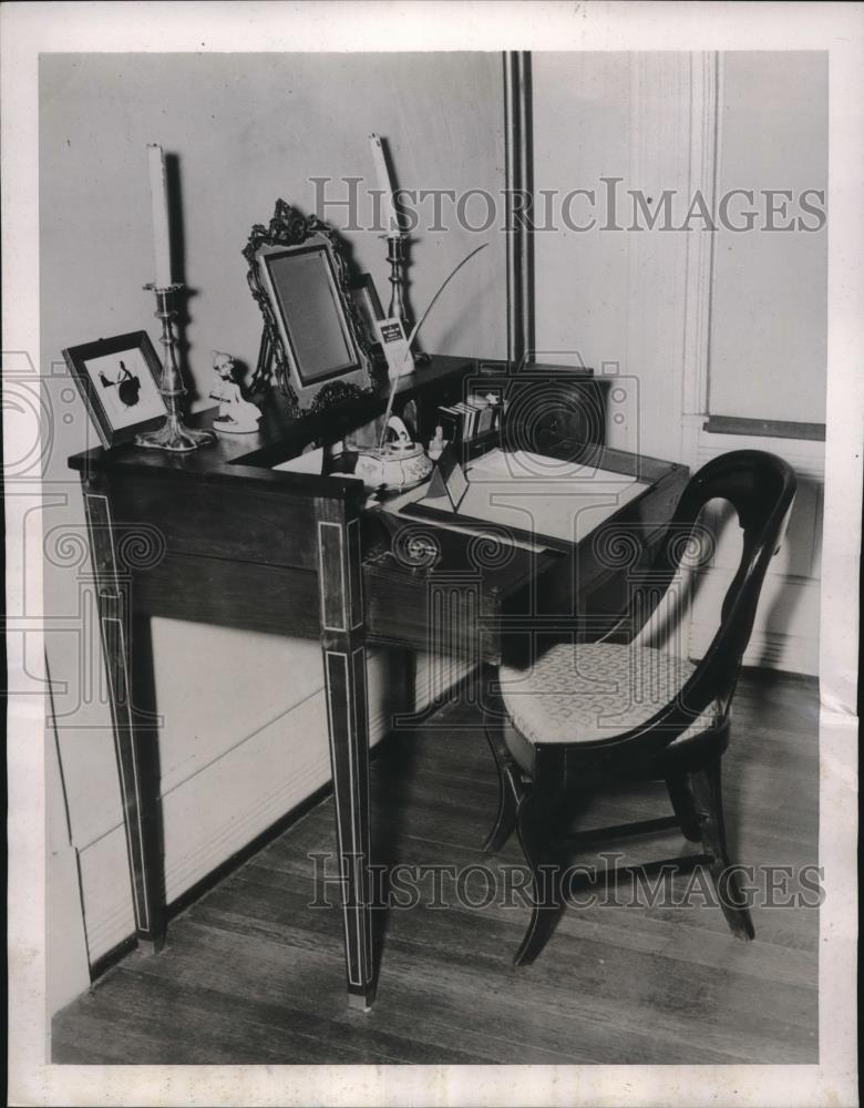 1939 Press Photo Marietta, Ga. Sheraton desk built by Judge Samuel Sibley - Historic Images