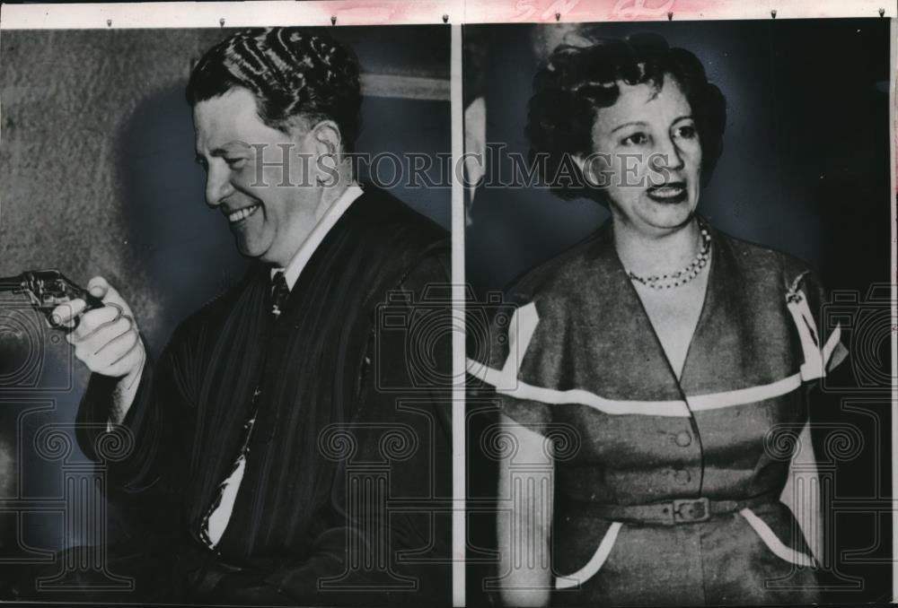 1952 Press Photo Chicago, Ill Mrs Camille De Rose, witness &amp; Judge Crowley - Historic Images