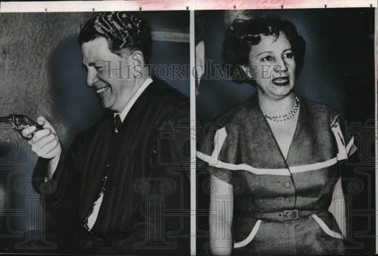 1952 Press Photo Chicago, Ill Mrs Camille De Rose, witness & Judge Crowley - Historic Images