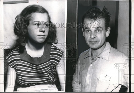 1958 Press Photo Pacifica, Calif. Joe Bedard & child Susan he beat to death - Historic Images
