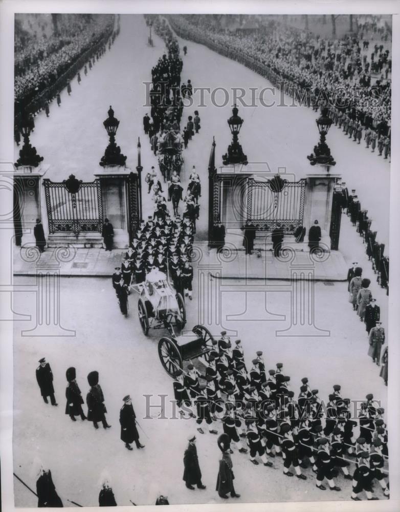 1952 Press Photo Casket of King George VI of Great Britain - Historic Images