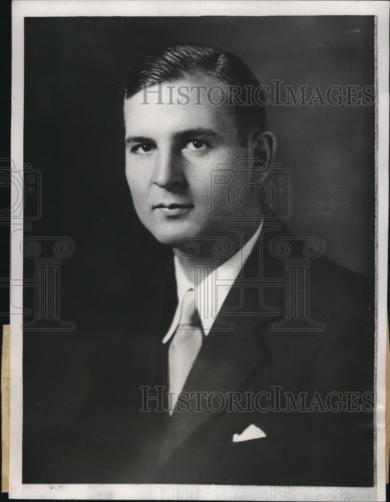 1932 Press Photo D.Frank Luckey, Columbia,MO student at Univ of Mo. - Historic Images