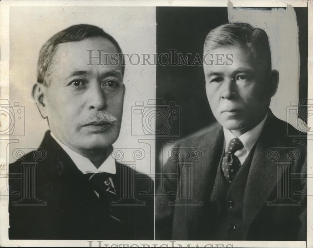 1933 Press Photo Viscount Kikujiro Ishii Japanese Privy Councillor &amp; Eigp Fukai - Historic Images