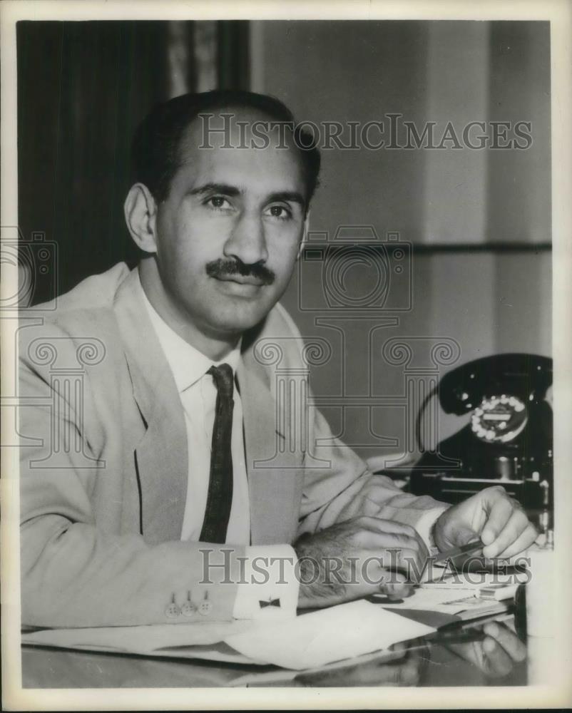 1962 Press Photo Air commodore M. Nur Khan of Pakistan Intl Airlines - neb76837 - Historic Images